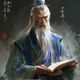 玄清道长头像，大爱仙尊首席创作人，身着青色道袍，面容儒雅，书卷气息浓厚